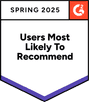 Most likely to recommend
